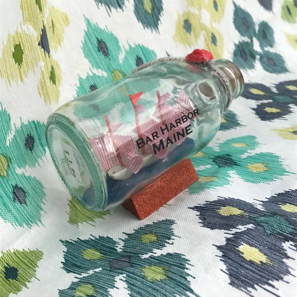 Ship in a bottle, from Maine