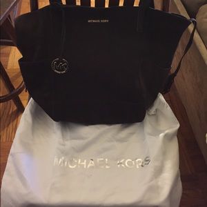 Michael Kors brown suede Ashbury Tote bag