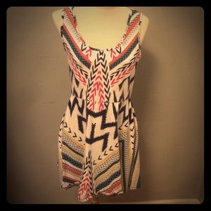 Cute, sporty, flirty and colorful print dress