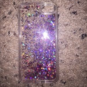 iPhone 6 clear glitter case