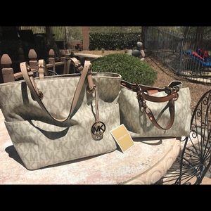 2 authentic Michael Kors totes