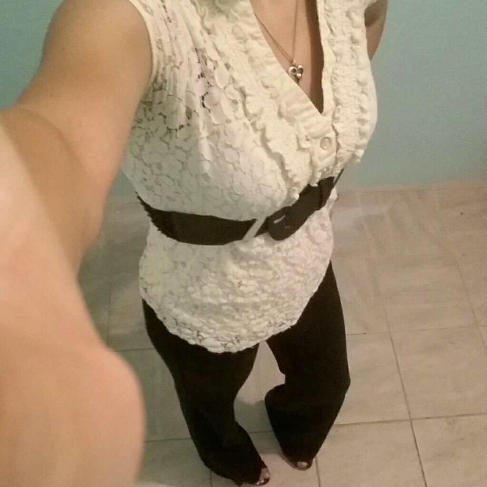 Lace shirt and pant set