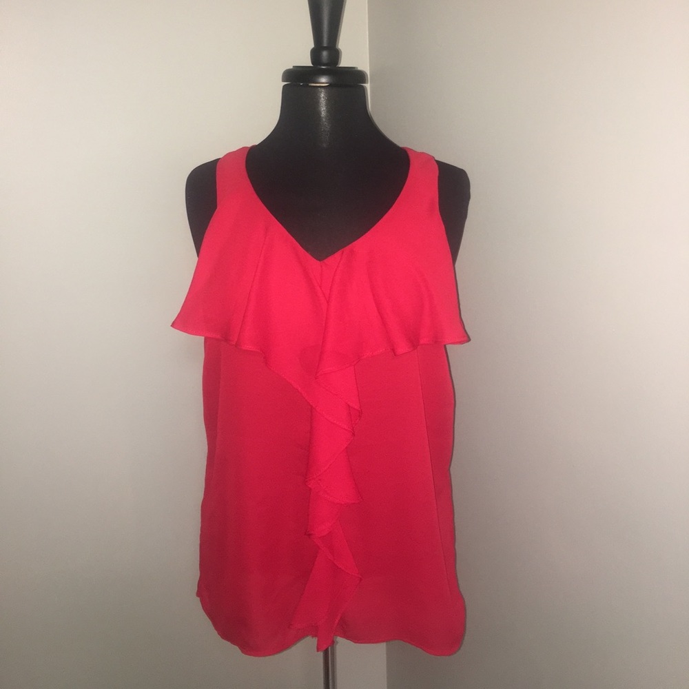 Red Ruffle Tank Top