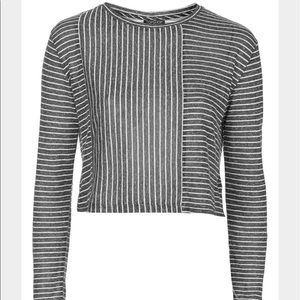 NWT TopShop Striped Crop Top