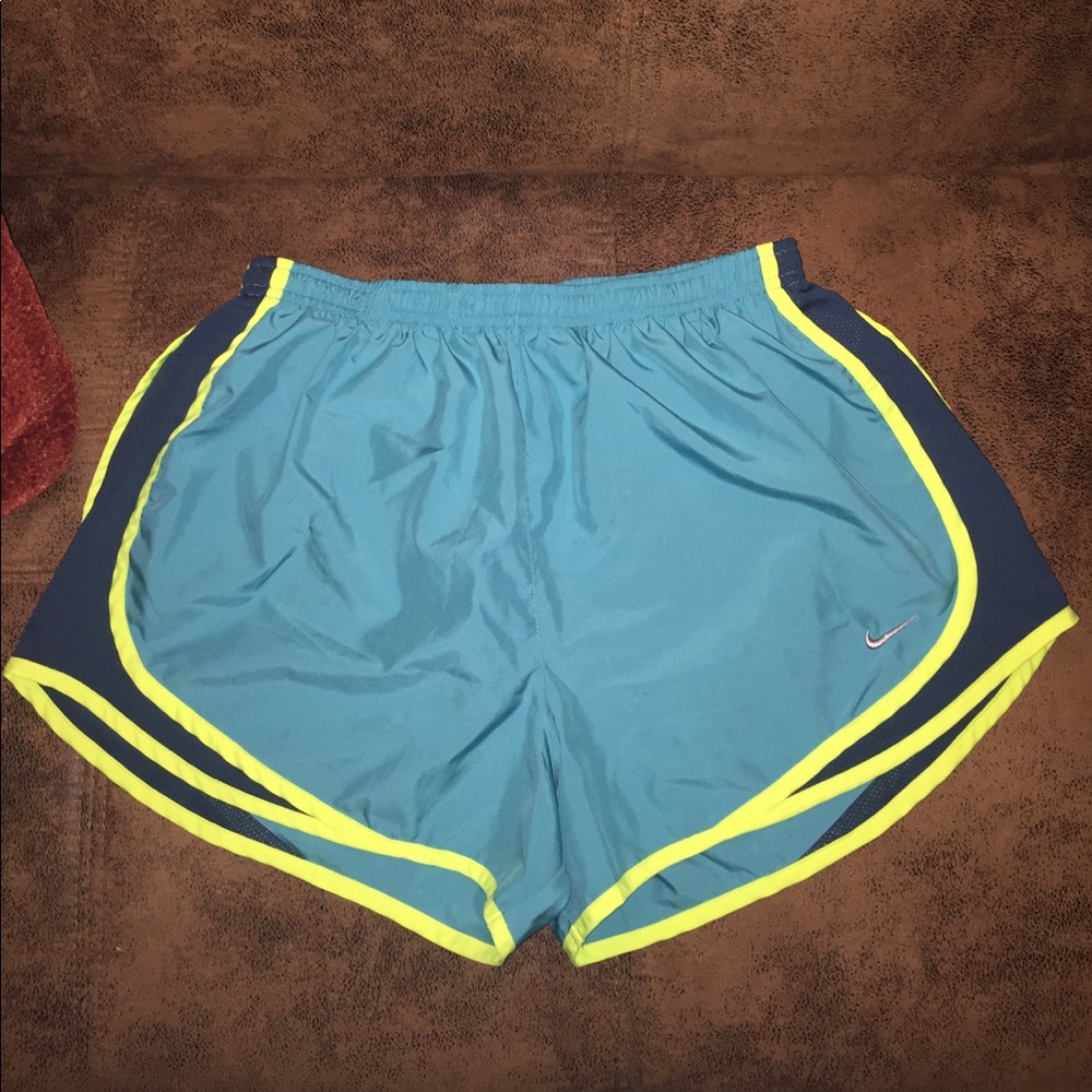 Nike Tempo Running Shorts - Teal/Yellow/Black