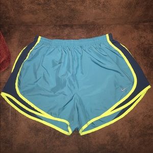 Nike Tempo Running Shorts - Teal/Yellow/Black