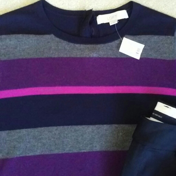 LOFT short sleeve sweater, NWT - Picture 2 of 5