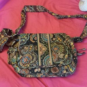 Brown vera bradley messenger purse