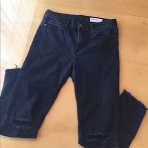Black/ faded wash Pistola jeans