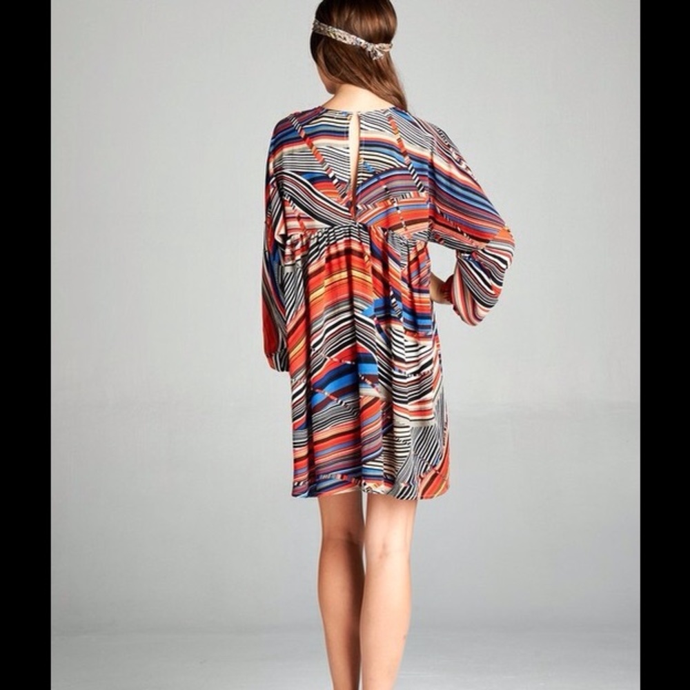 Hi/Lo Striped Dress, Size Small - Picture 3 of 7