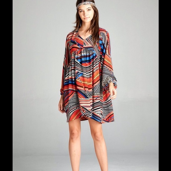 Hi/Lo Striped Dress, Size Small - Picture 4 of 7