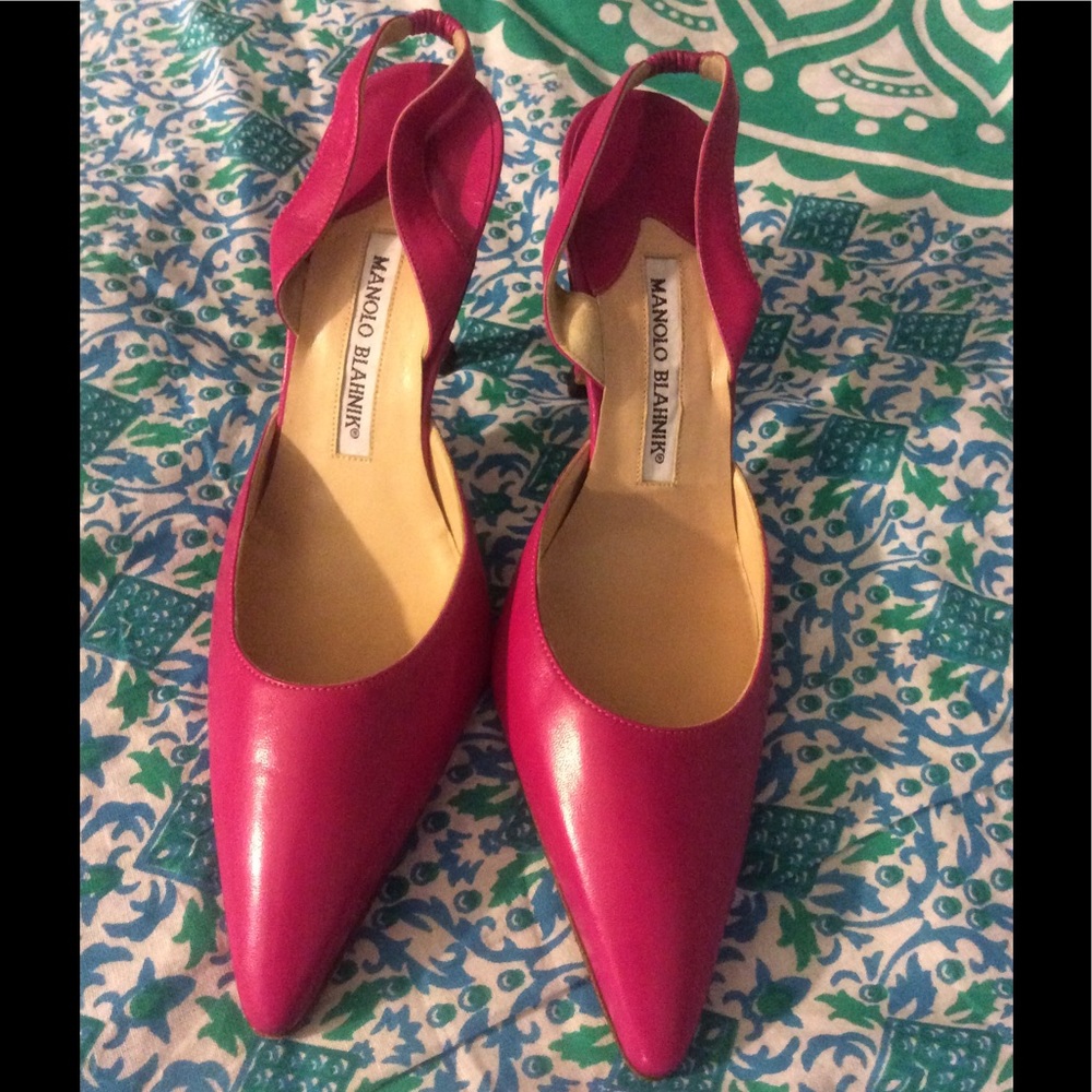 Hot pink Manolo Blahnik