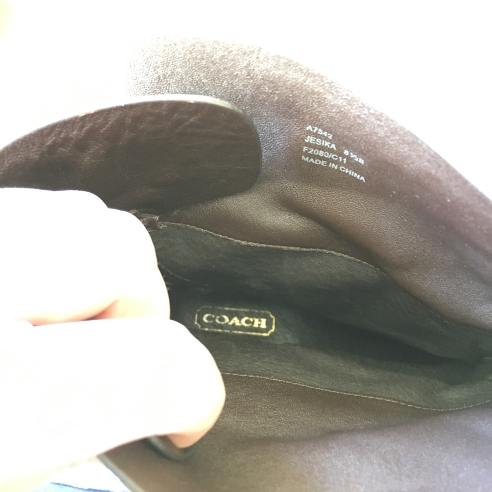 🍁COACH🍁 brown leather boots size 8.5 - Picture 4 of 4