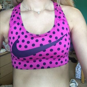 polka dot sports bra