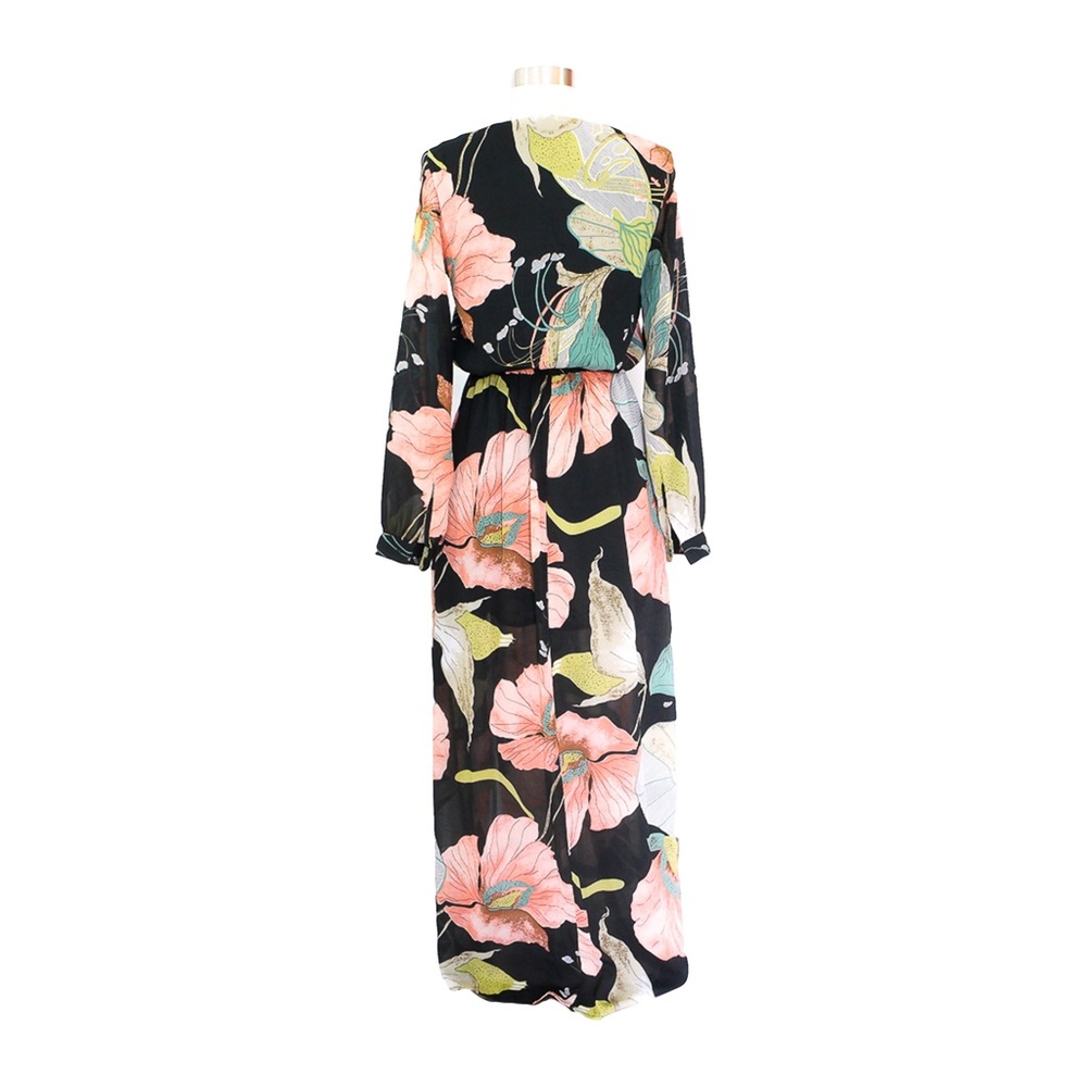 ⚡️⚡️CLEARANCE Black Floral Long Sleeve Maxi Dress - Picture 7 of 7