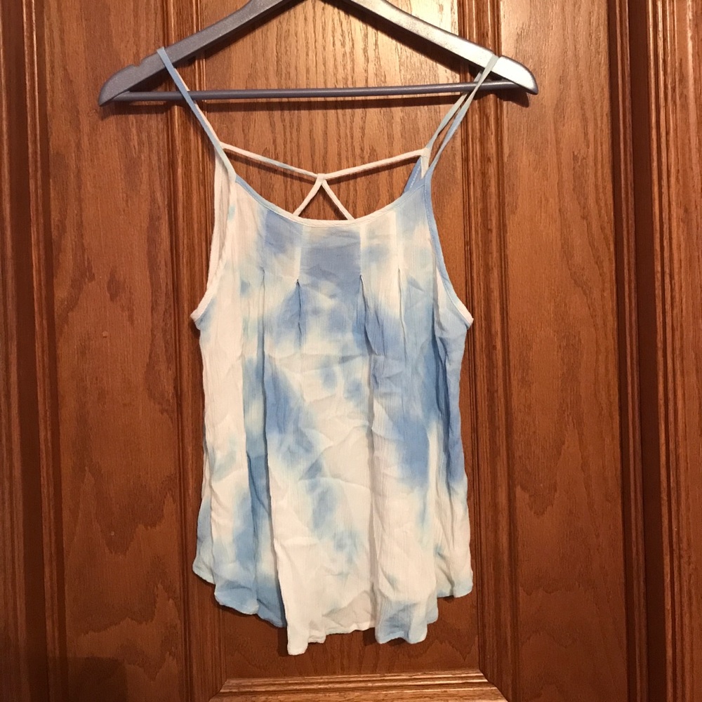Size S // Faded Blue and White Tank