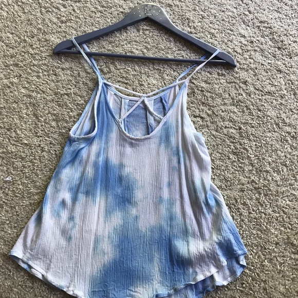 Size S // Faded Blue and White Tank - Picture 3 of 4