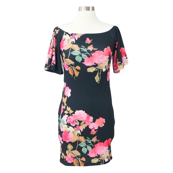 ❗️FINAL PRICE❗️ Black Off Shoulder Bodycon Dress - Picture 5 of 7