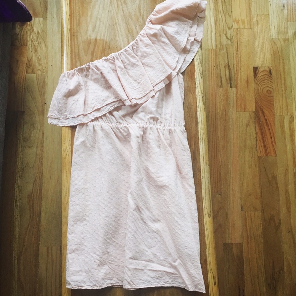 H&M Off-the-shoulder cotton ruffle dress