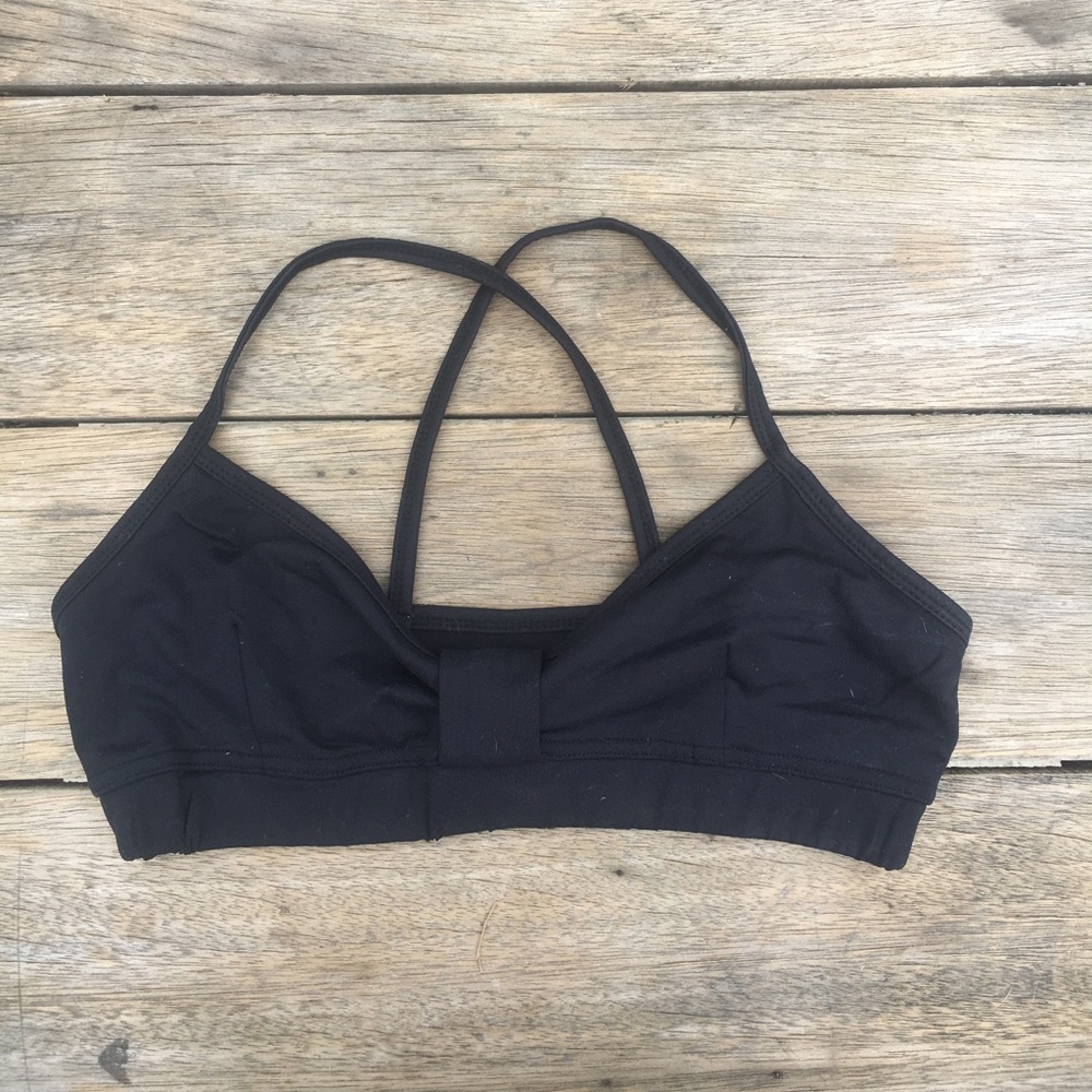 Tonic black sports bra/yoga top
