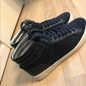 Michael Kors hightop navy sneakers 7 1/2