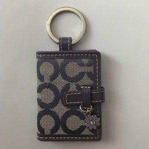 Coach keychain with 2 transparent slots