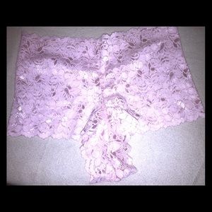 NWOT Cacique Pink Lace Boy Short