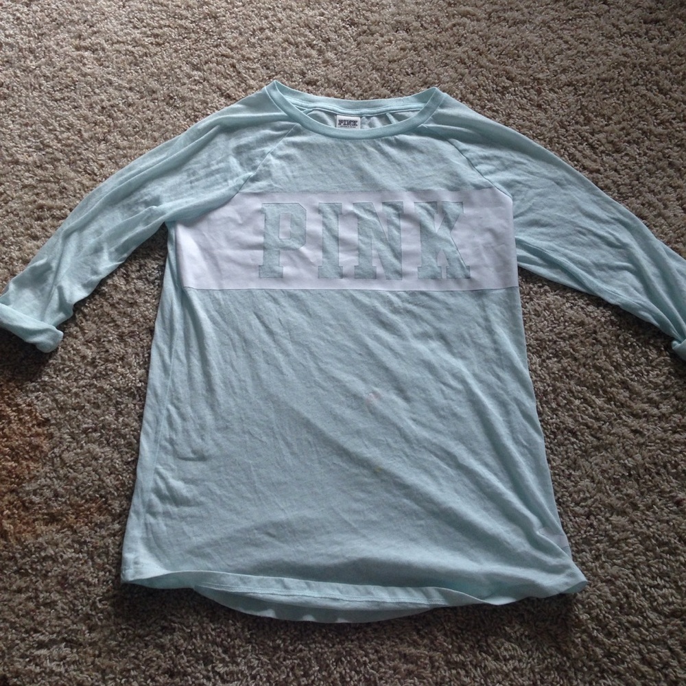 Light blue pink shirt