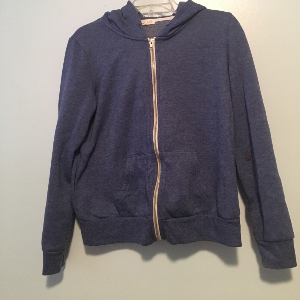 Blue Zip Up Sweatshirt