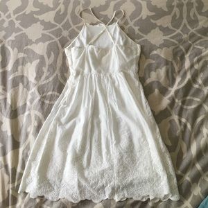 HIGH NECK LACE DRESS