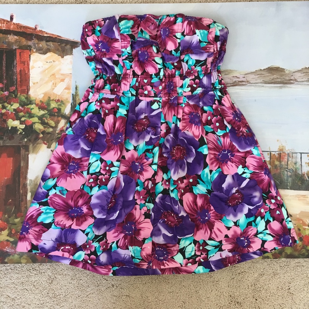 Poetry clothing purple floral tube dress