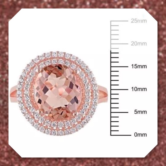 JUST IN🆕Double Halo Round 18k Rose Gold Filled - Picture 3 of 4