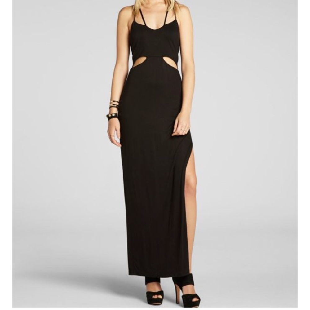 New! BCBG Black Maxi Cutout Dress