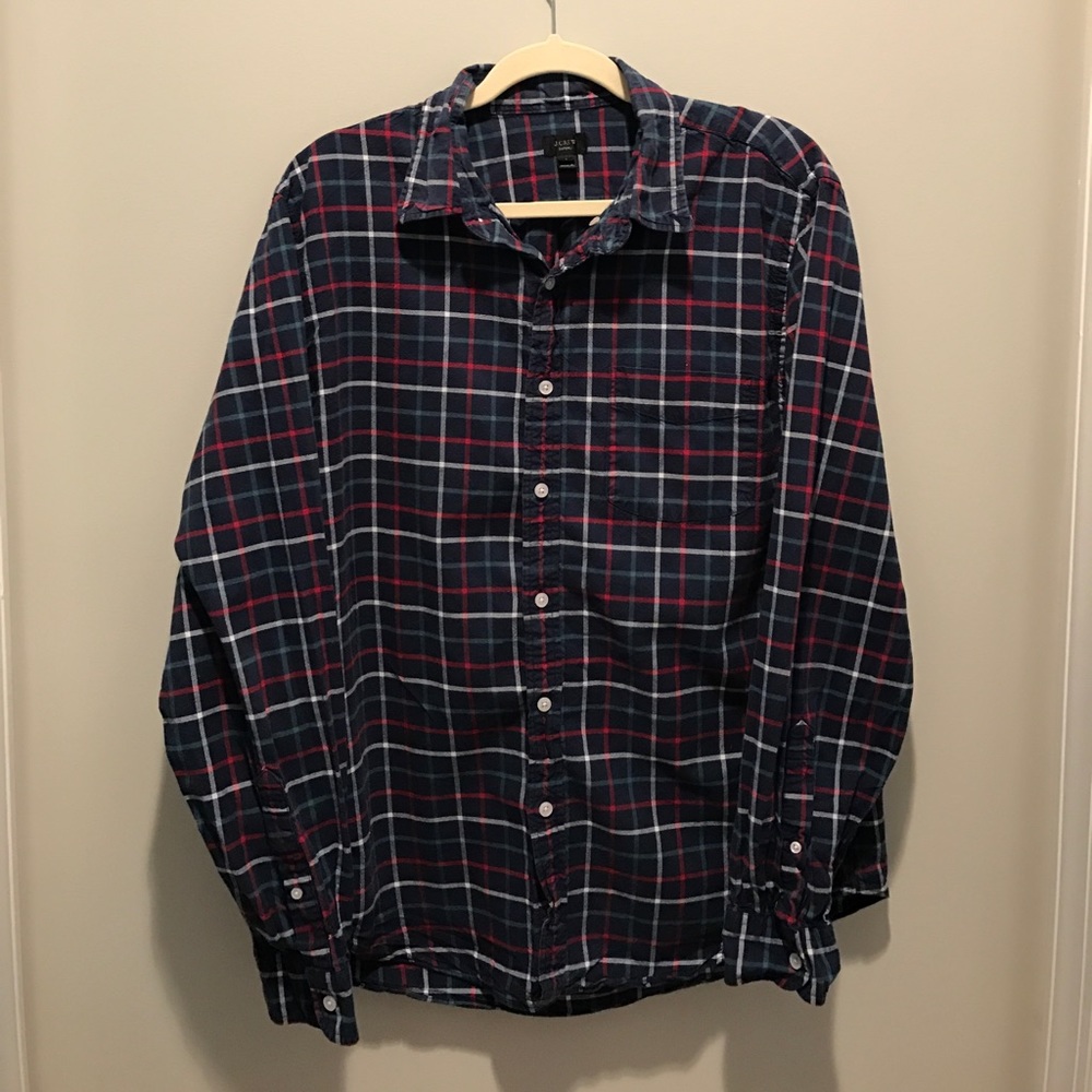J. Crew Men's Oxford Button Down Flannel