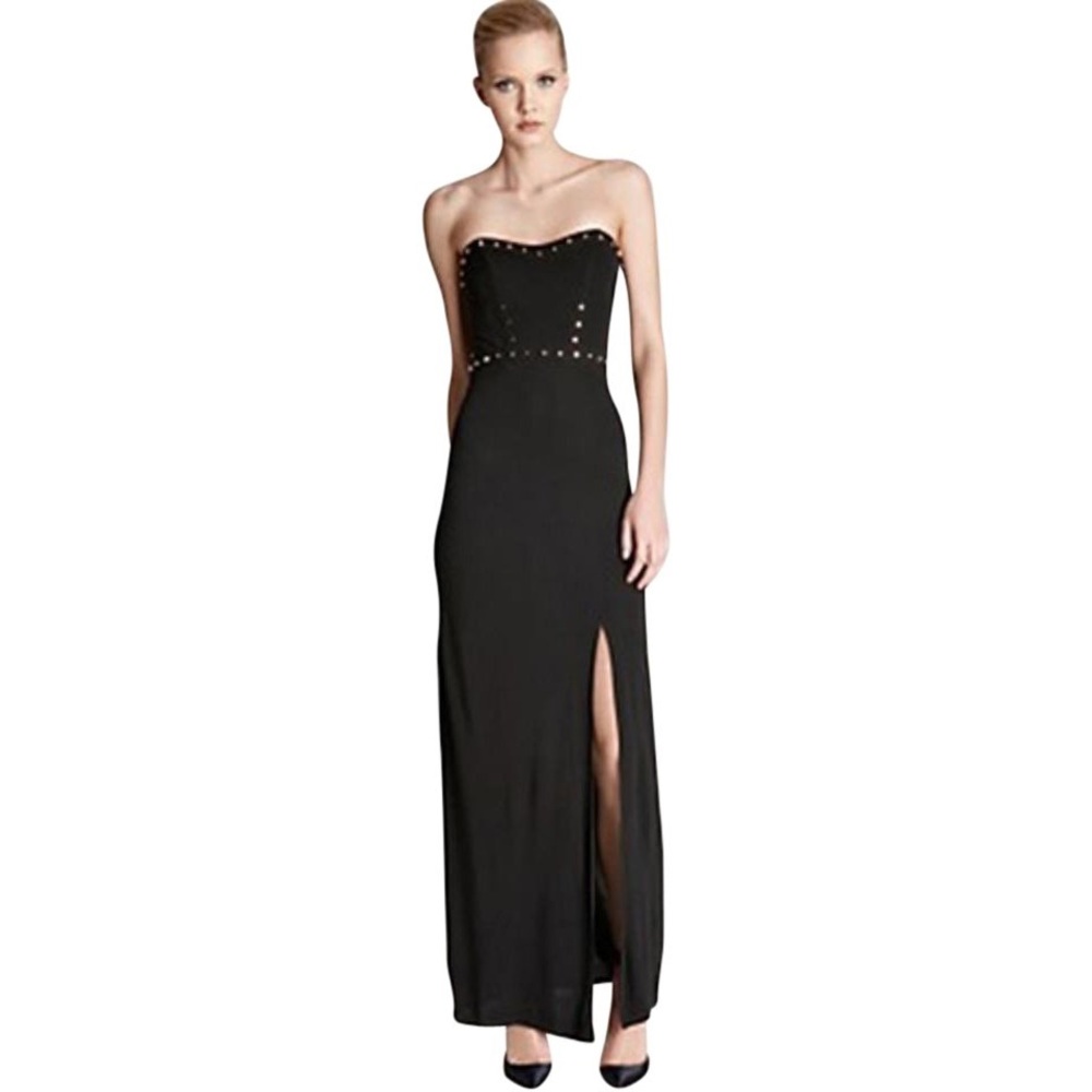✨sold✨abs by allen schwartz • stud strapless dress - Picture 2 of 8