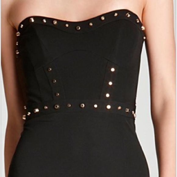 ✨sold✨abs by allen schwartz • stud strapless dress - Picture 4 of 8