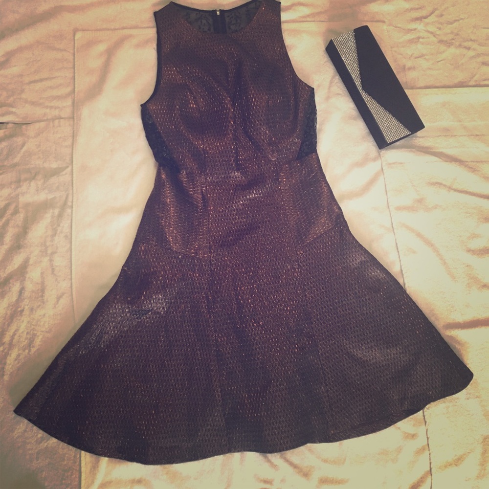 Beautiful prom dress in black and brown