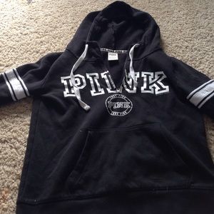 Pink half zip pullover jacket