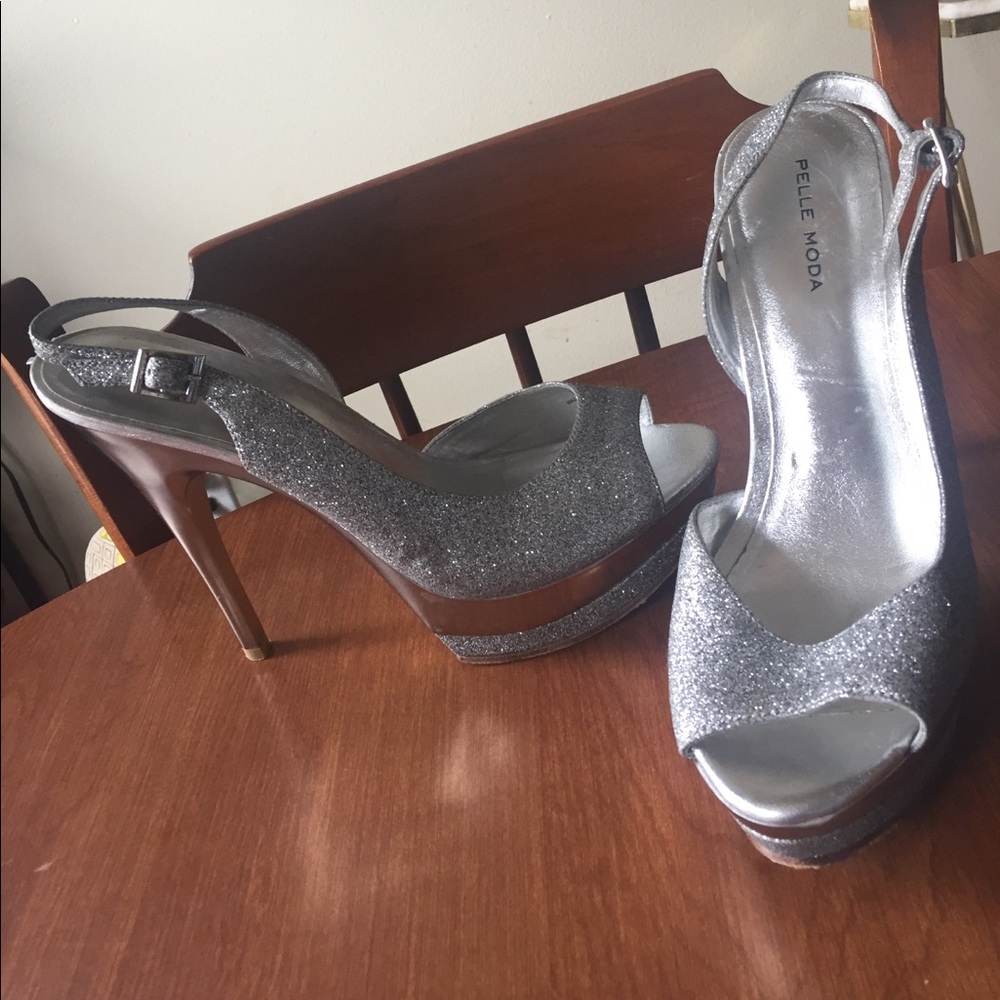 Sparkly platform heels