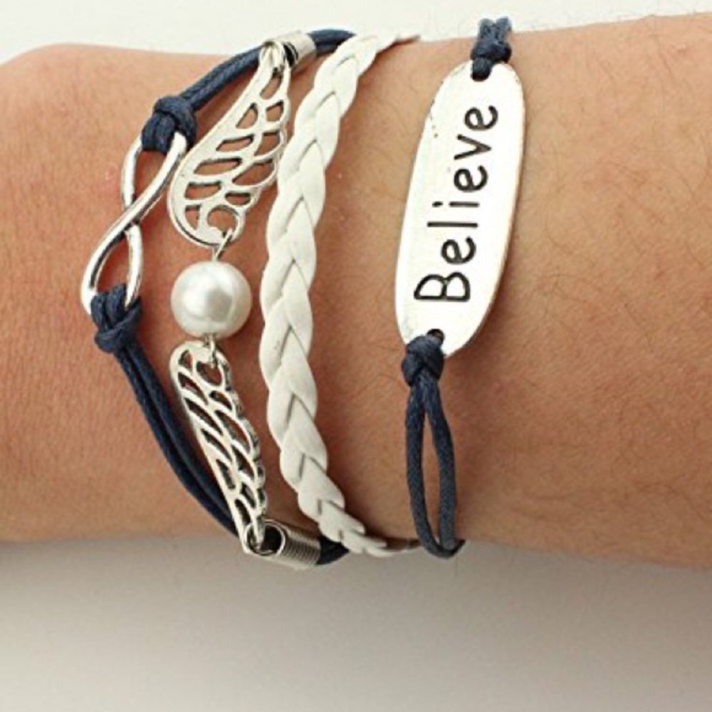 🦋Infinity Loop/Believe/Wings Bracelet 2/$13, 1/$8