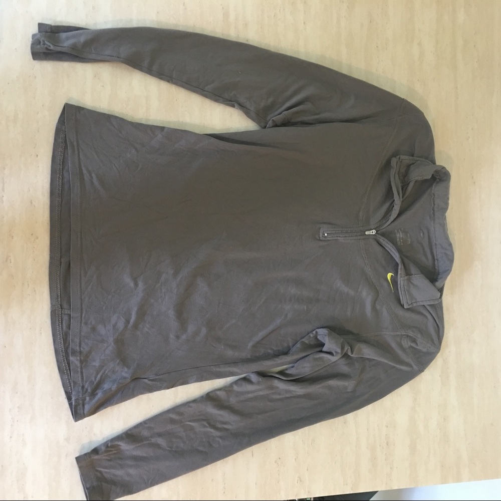 Grey Nike dry fit  half-zip