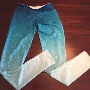 Society6 blue to white gradient yoga pants