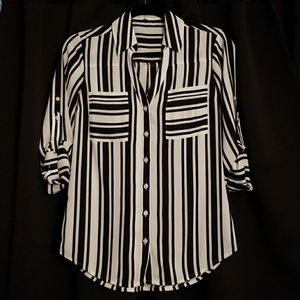 Express Slim Fit Portofino Striped Shirt