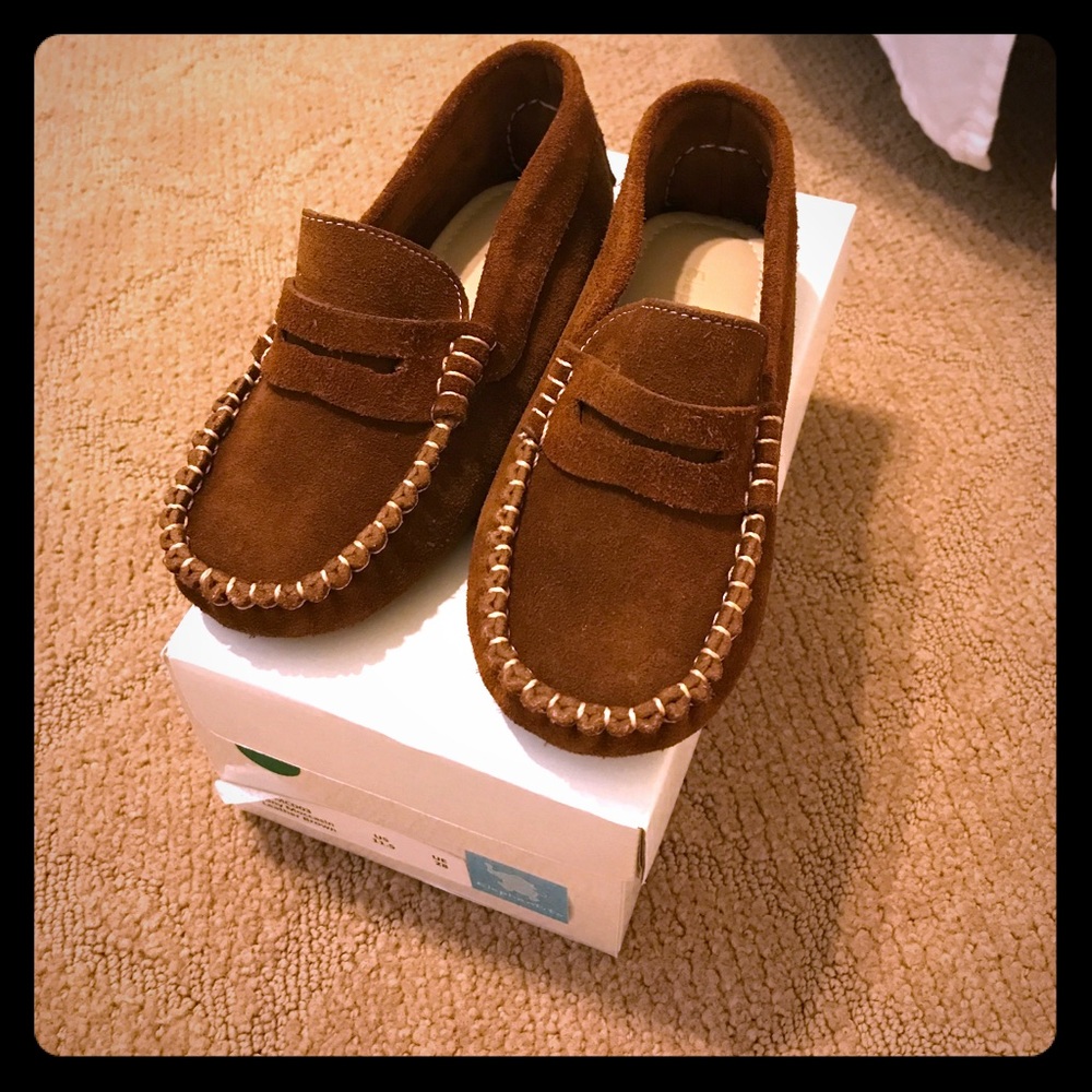 Elephantito toddler boy brown loafers