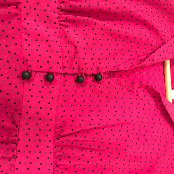 Sweet pink polka dot dress with Peter Pan collar - Picture 4 of 7