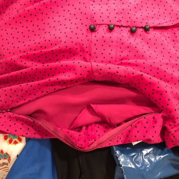 Sweet pink polka dot dress with Peter Pan collar - Picture 5 of 7