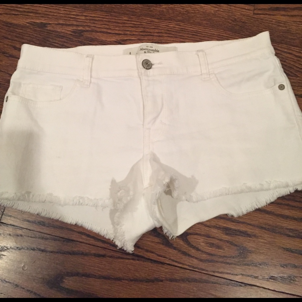 White Abercrombie Jean Shorts