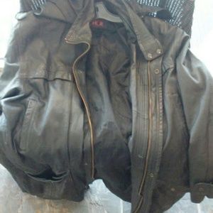 Black leather jacket