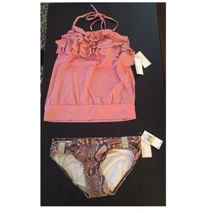 NWT Michael Kors Ruffle Tankini