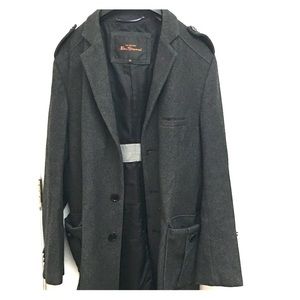 Ben Sherman Grey Men's Peacoat